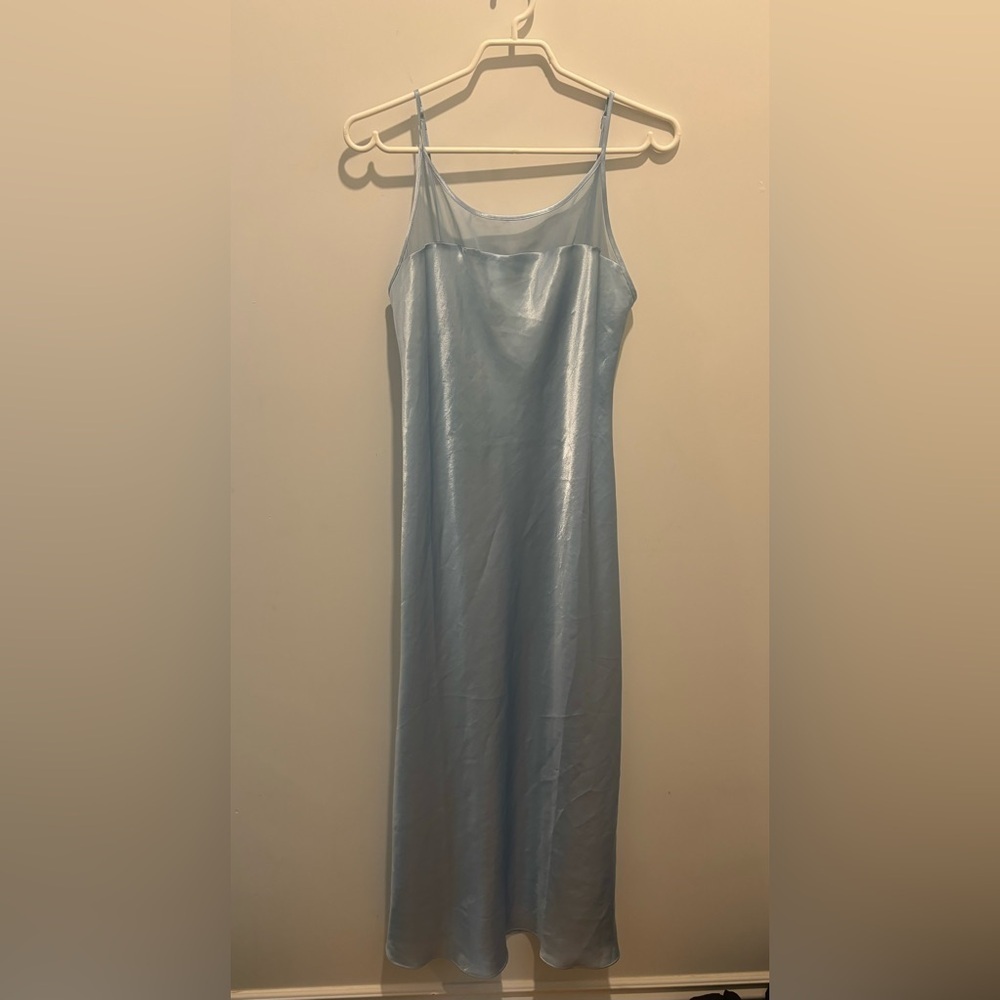 Vintage Maxi Baby Blue Slip Dress